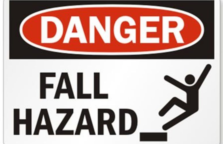 fall hazard sign