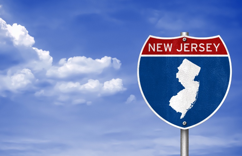 New Jersey road sign map