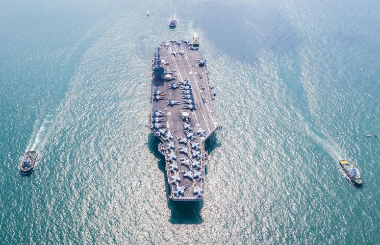 US Navy aircraft carrier