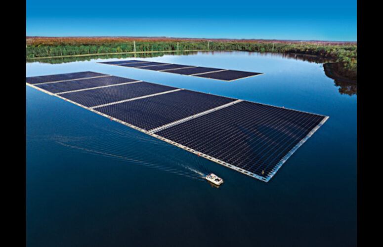 floating solar array