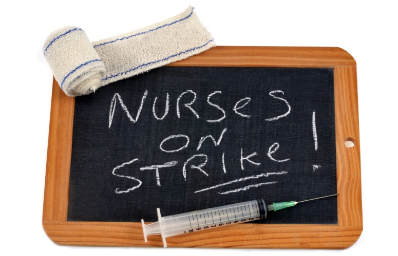 nurses on strike
